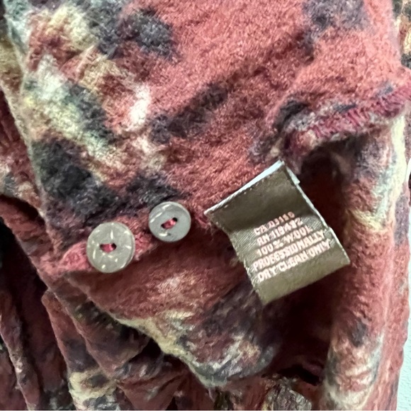 April Cornell The Dutchess Duster Wool Red Floral Size XXL - Picture 5 of 10